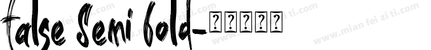 false Semi bold字体转换